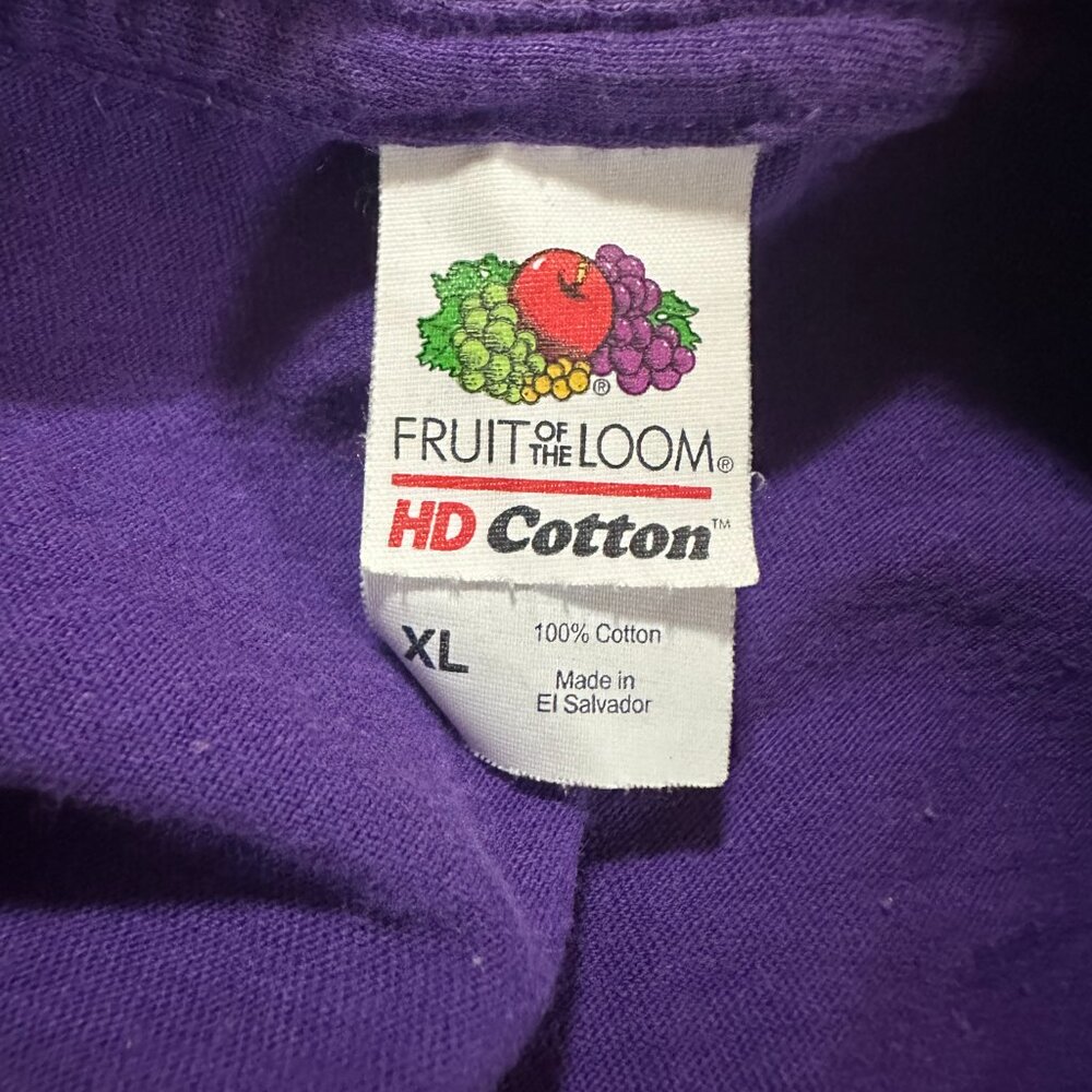Batman Joker Gotham Men's Purple T Shirt Size XL Fruit of the Loom - Picture 4 of 5